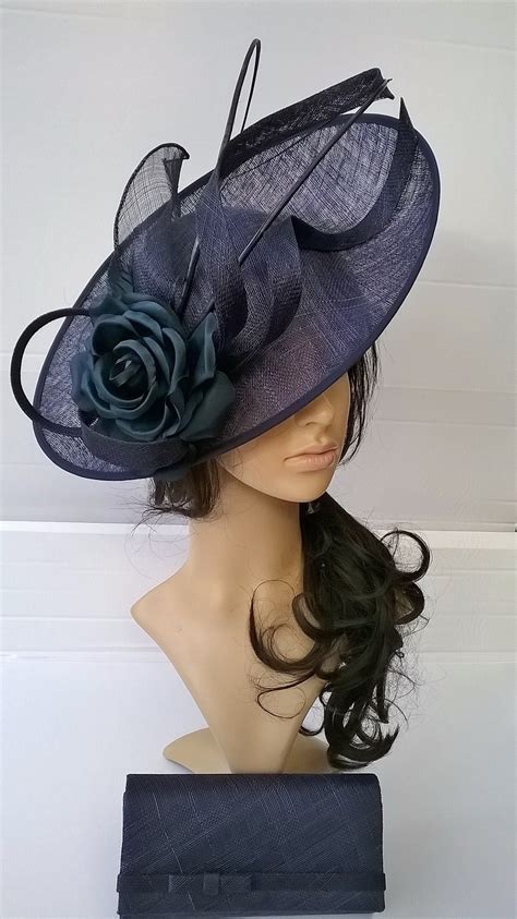 navy fascinators for weddings uk.